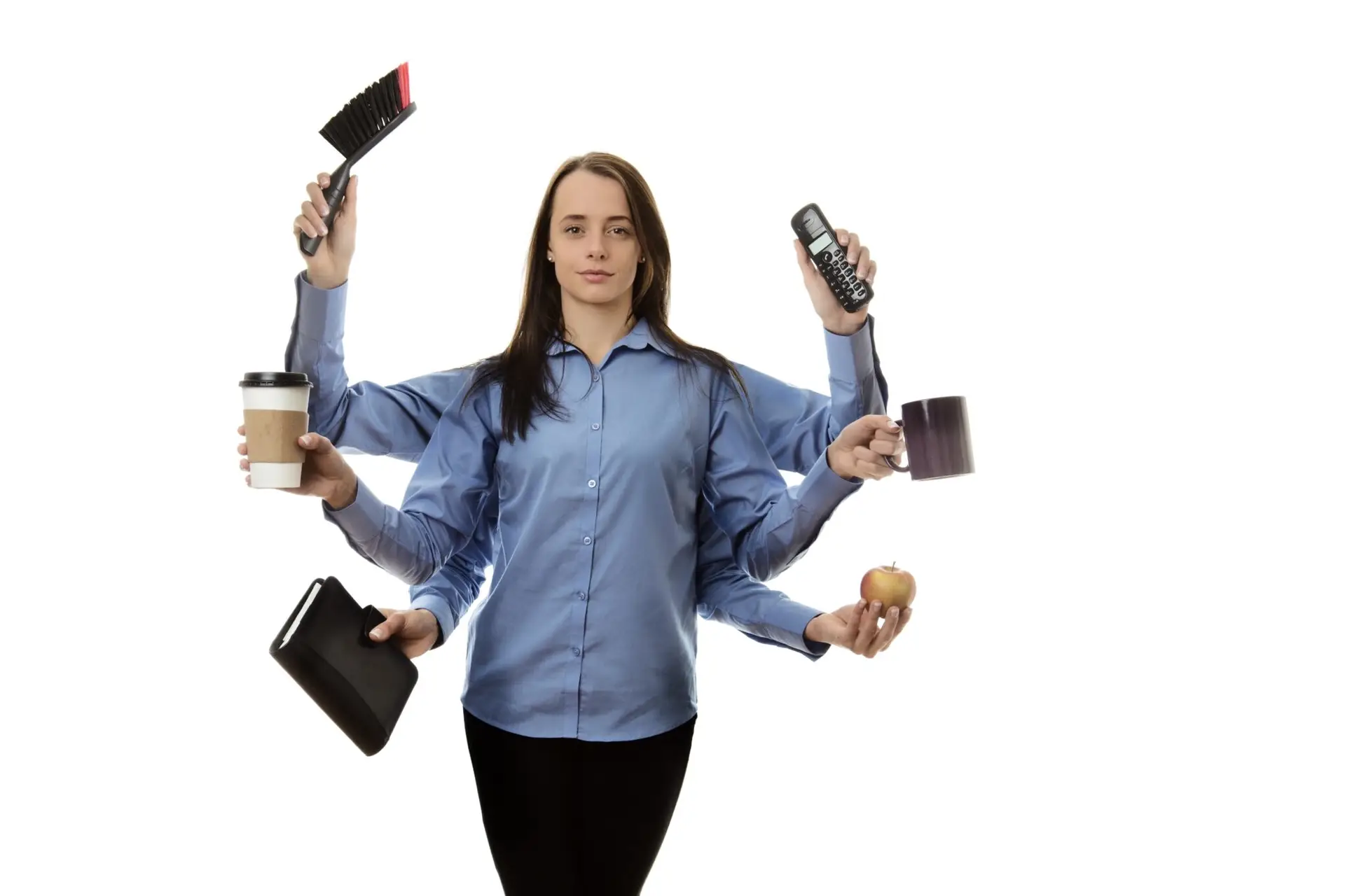 mom hard at work on all fronts